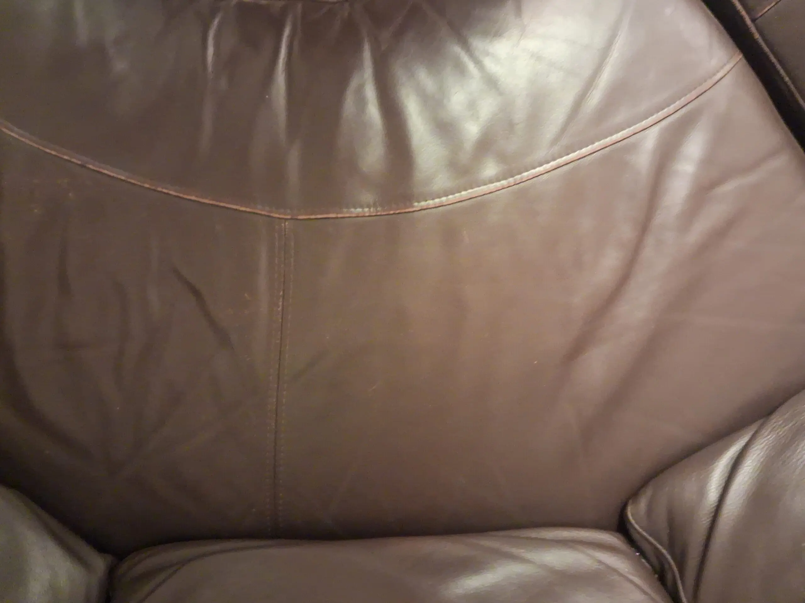 DFS Brown Leather Modular Corner Sofa