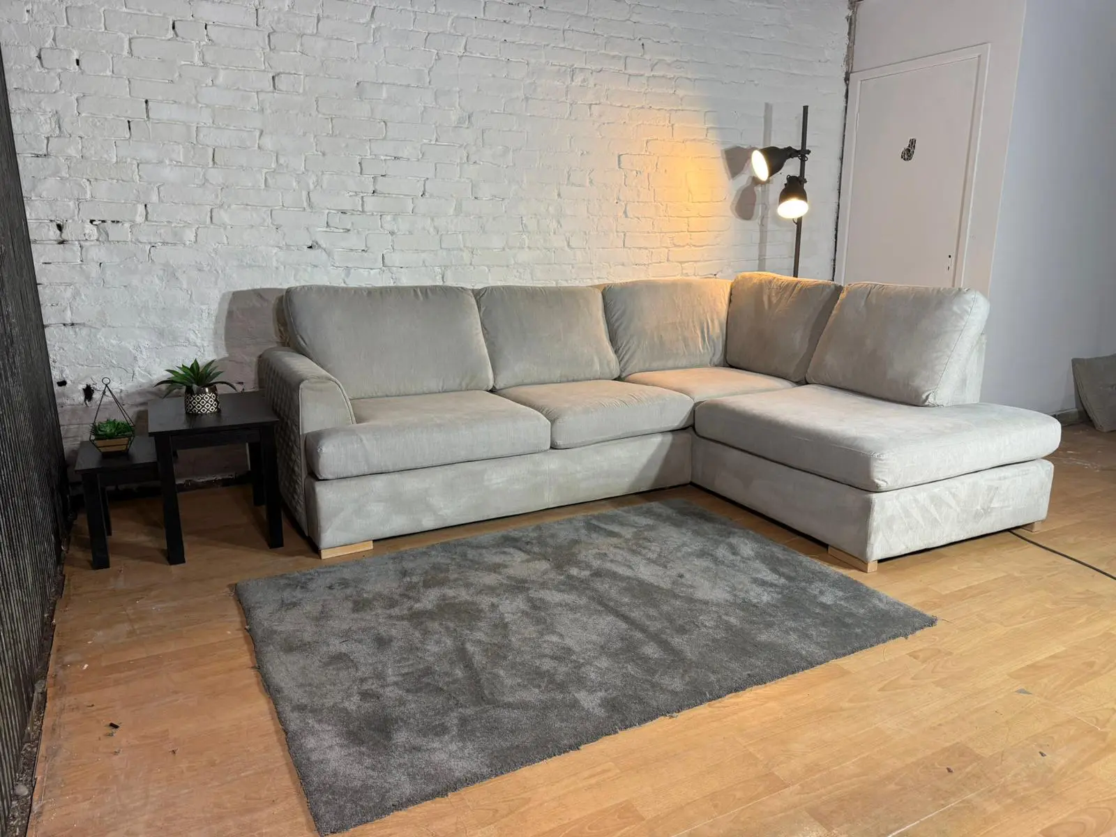 DFS Orka Stone Corner Sofa – 260 x 190cm