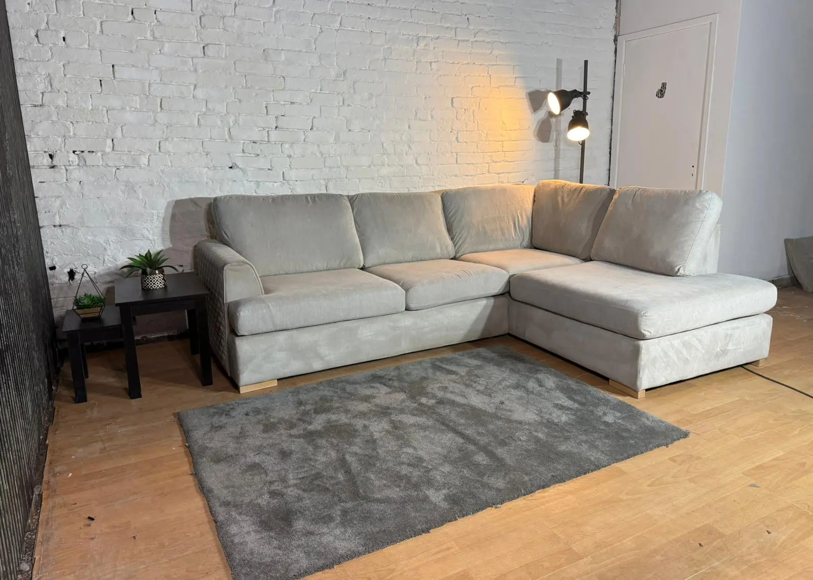 DFS Orka Stone Corner Sofa – 260 x 190cm