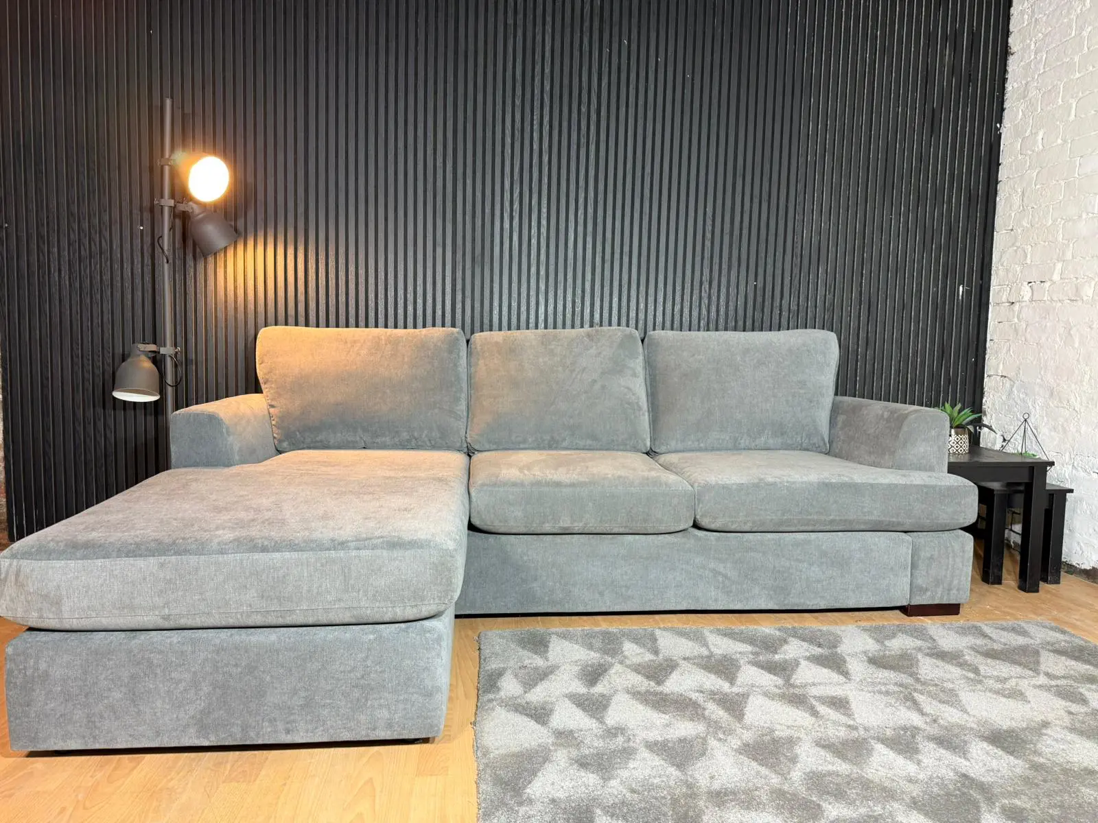 DFS Freya Reversible Corner Sofa – Grey Fabric