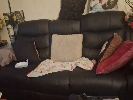 Black large 3 seater, immaculate