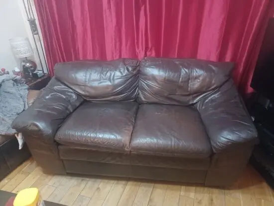 2 seater leather sofa