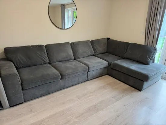 DFS Grey Orka Corner Sofa