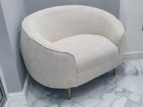 Made Trudy Armchair in Oatmeal Loop Textured Fabric