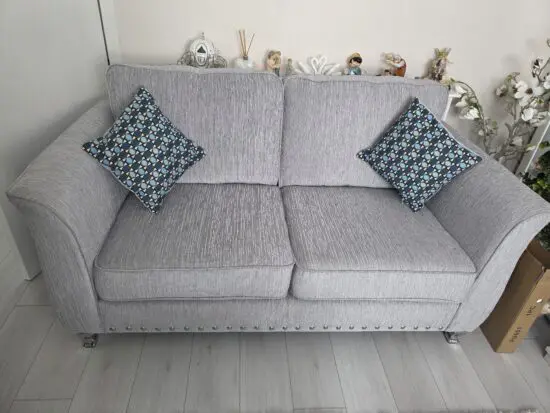 Scs silver two seater sofa