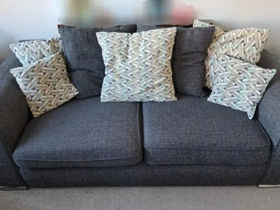 Grey-Blue 3-Seater Sofa