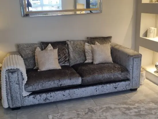 Grey sofas x 2