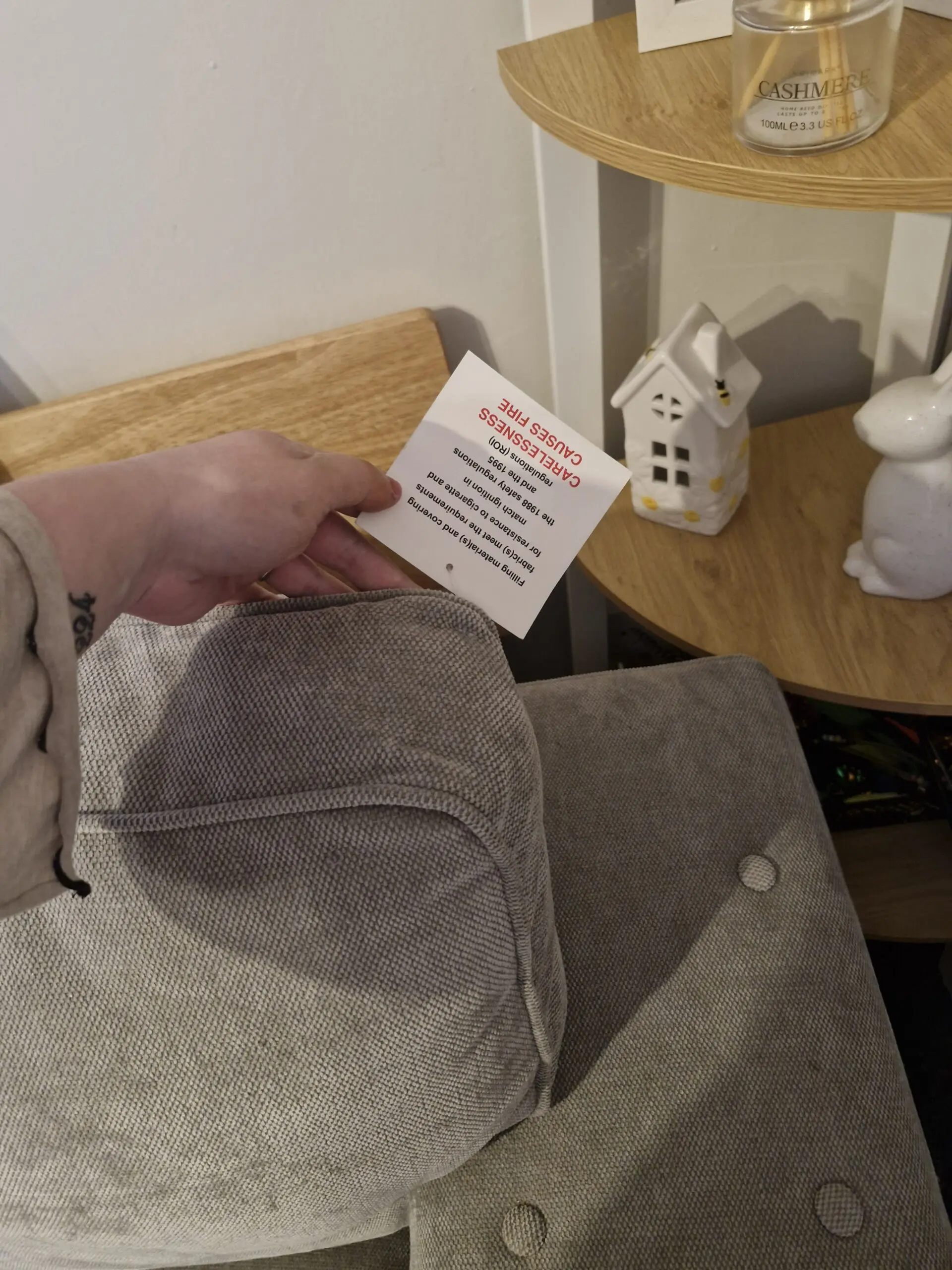 Verona High Back Grey Fabric 3 and 2 Seater Sofa set