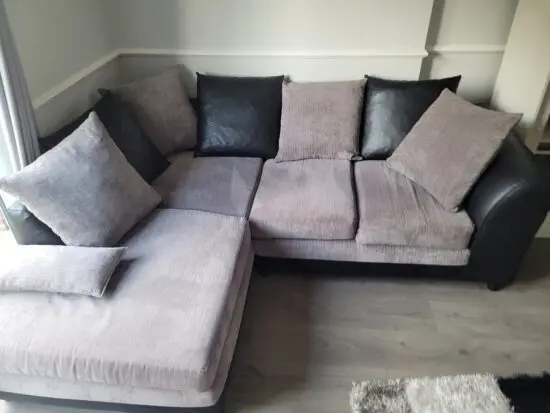 Grey corner sofa - AbakusDirect company