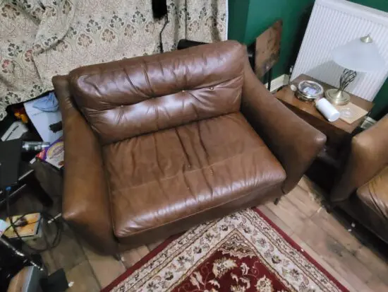 Sofology Cordelia Leather Sofa Set – 3-Seater + Loveseat + Armchair