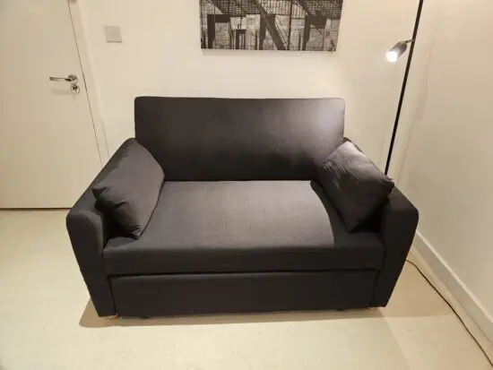 Bravich Pull Out Two Seater Sofa, Folding Bed - Black, RRP 397