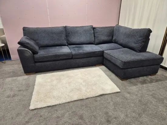 NEXT Chenille Navy L Shape Corner