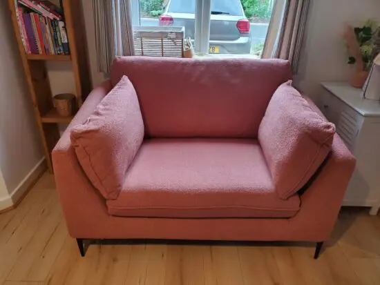 DFS Pink Cuddler Sofa Chair