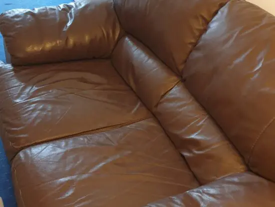 2 Seater Brown Leather Sofa