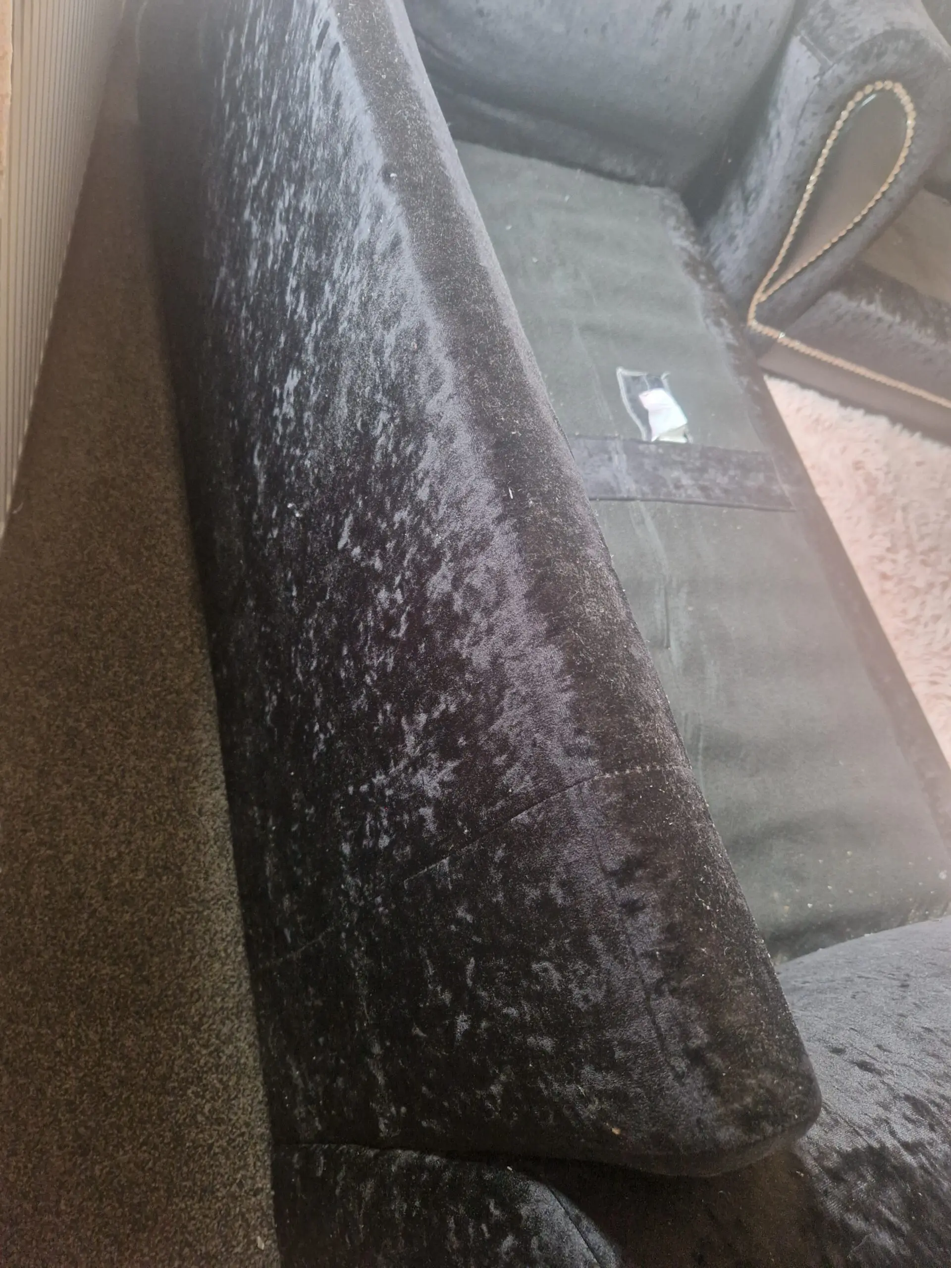 DFS BLACK 4 SEATER AND 3 SEATER SOFAS