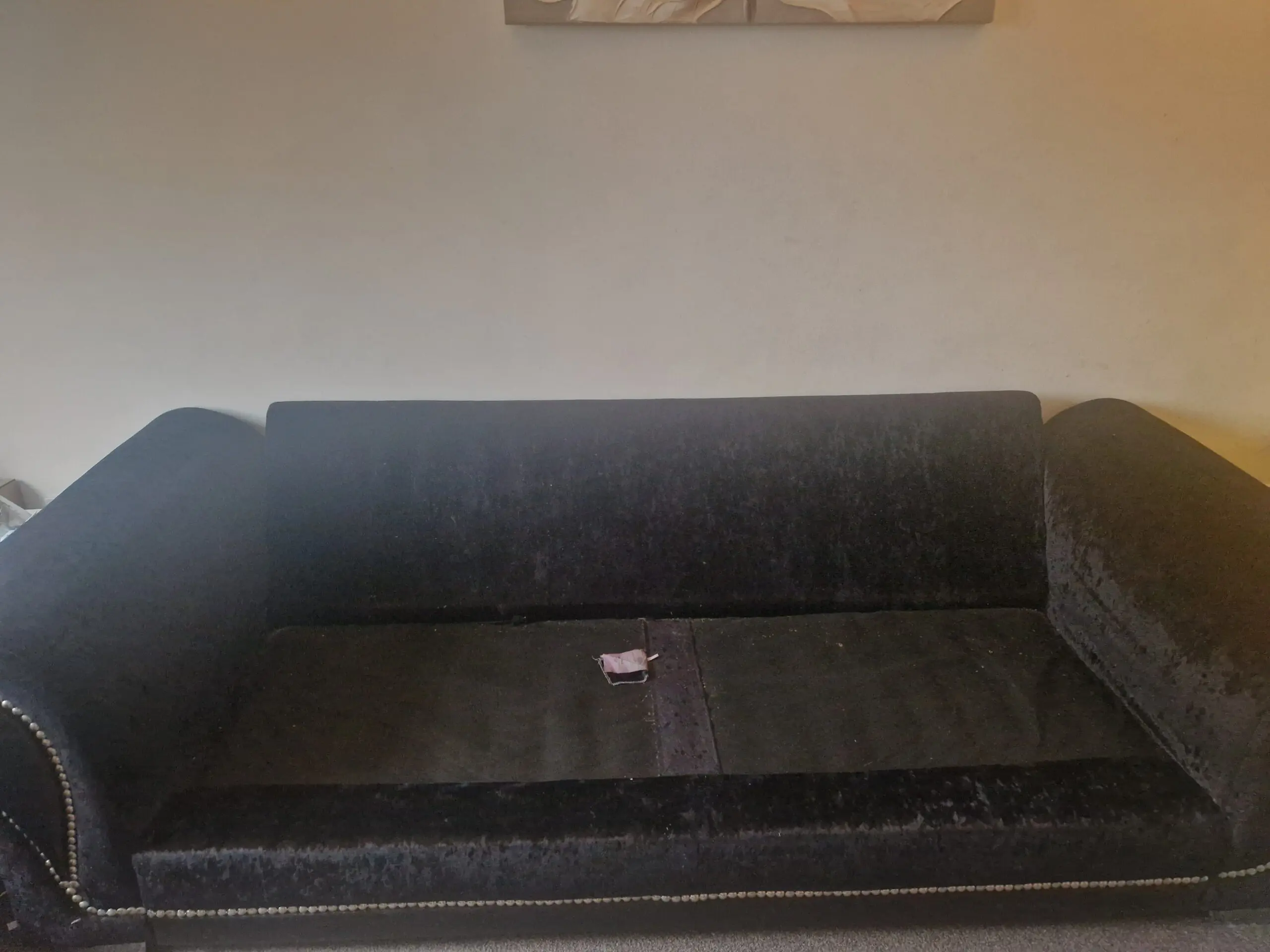 DFS BLACK 4 SEATER AND 3 SEATER SOFAS
