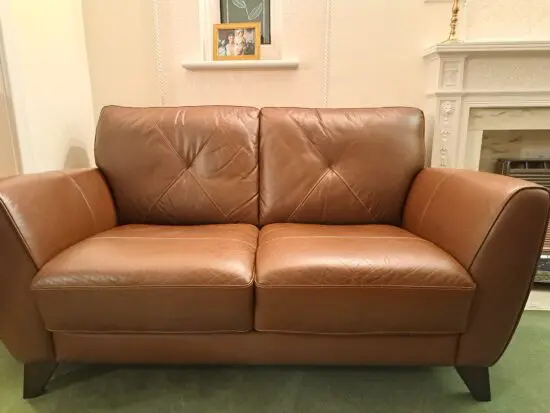 Fishpools Tan Leather 2 seater sofa