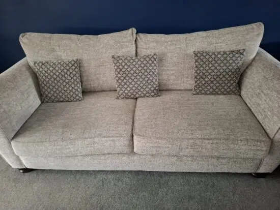 SCS 3 Seater Sofa with Armchair and footstool