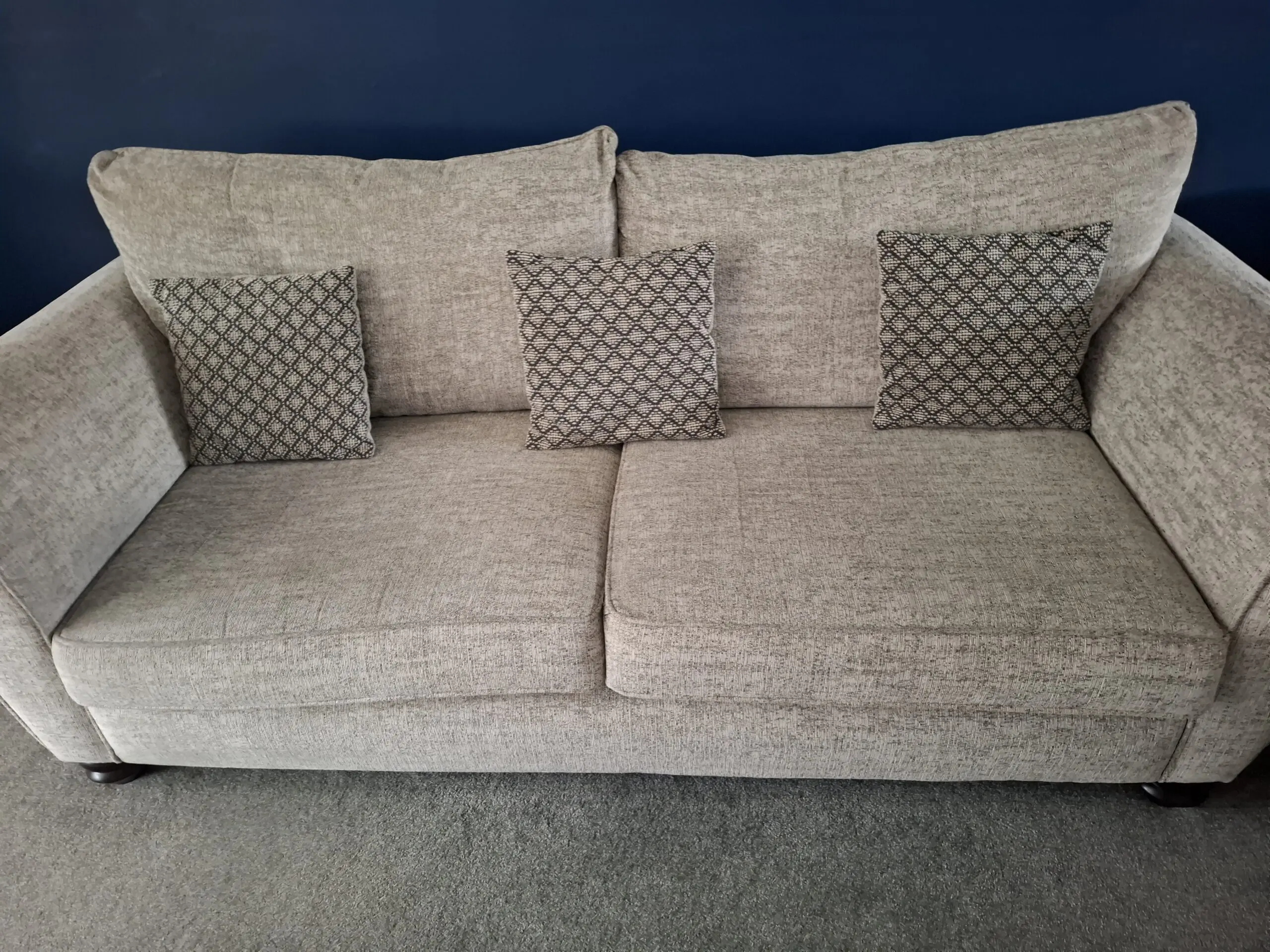 SCS 3 Seater Sofa with Armchair and footstool