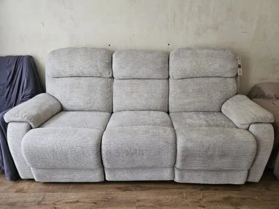 DFS Light Grey 3 & 2 Seater Recliner Sofas