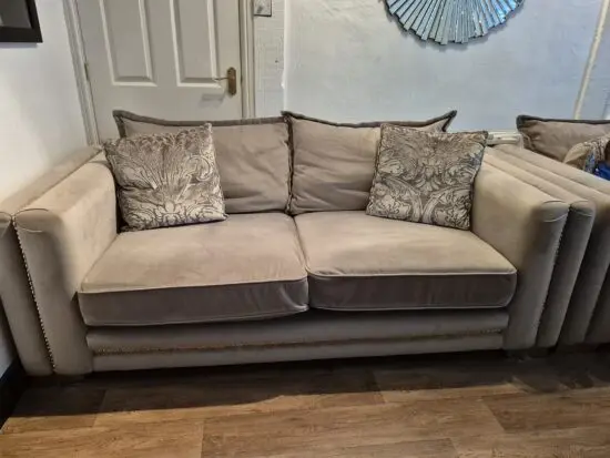 Scs LLB regency fabric grey sofa set