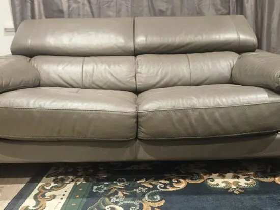 DFS Grey Leather Sofa Set - Great Condition