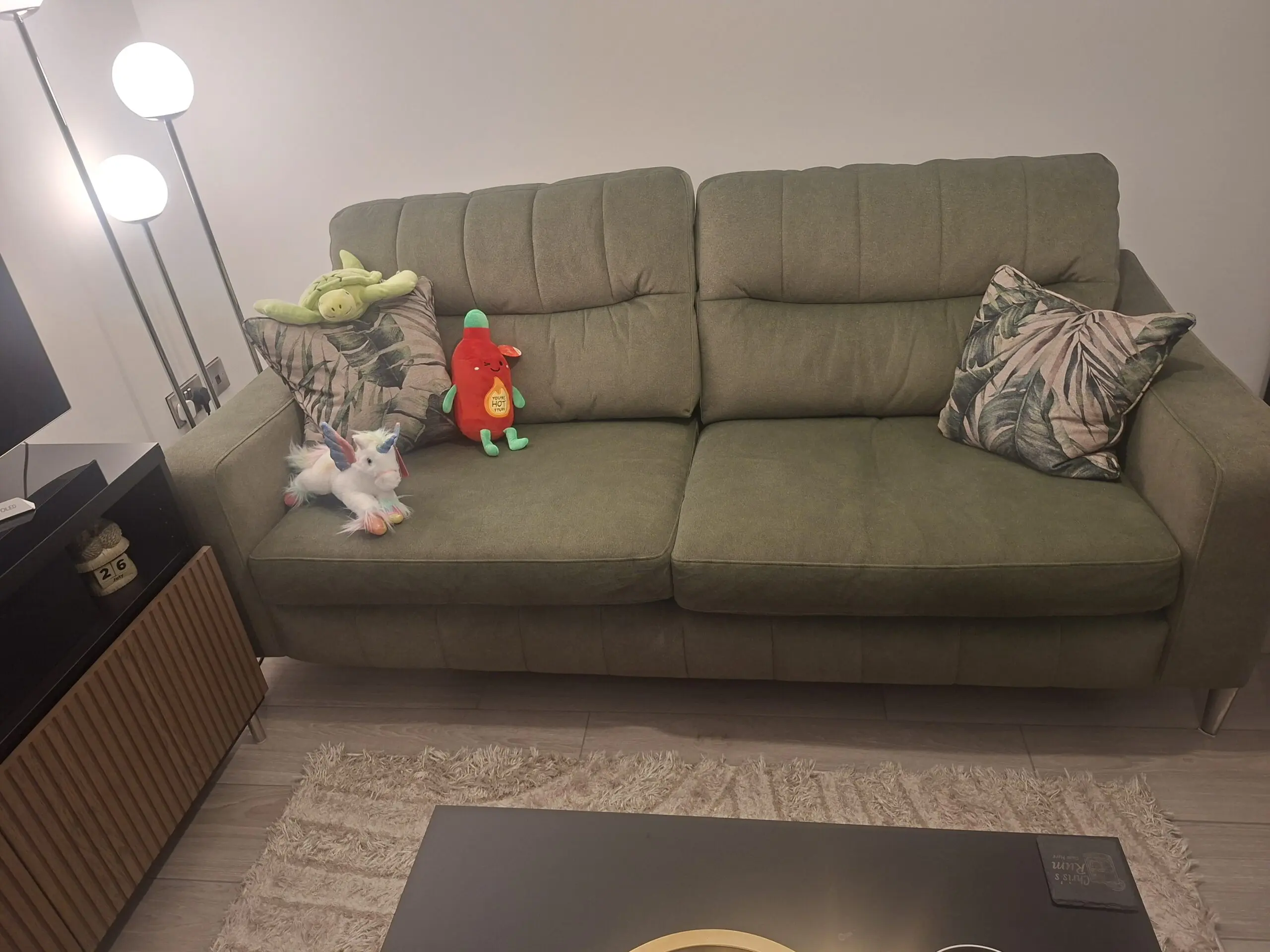 SCS Paradiso Sofa Set Green, 3,2 seater and Chair