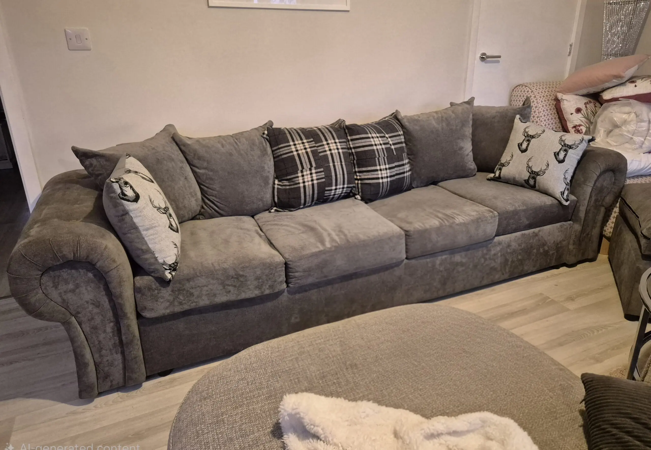 Verona 4 seater sofa and Footstool