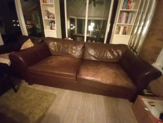 Marks and Spencer Brown Leather sofa