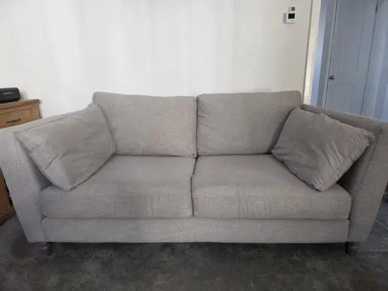 DFS Grey Claudette 3 Seater Sofa