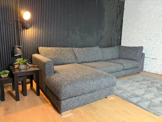 Sofology Chaise Corner Sofa – Dark Grey Fabric