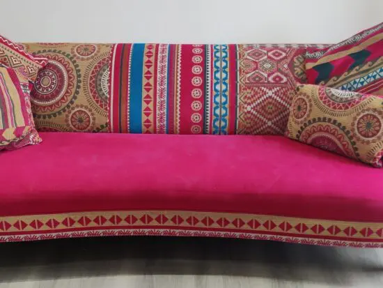 Pink designer sofa