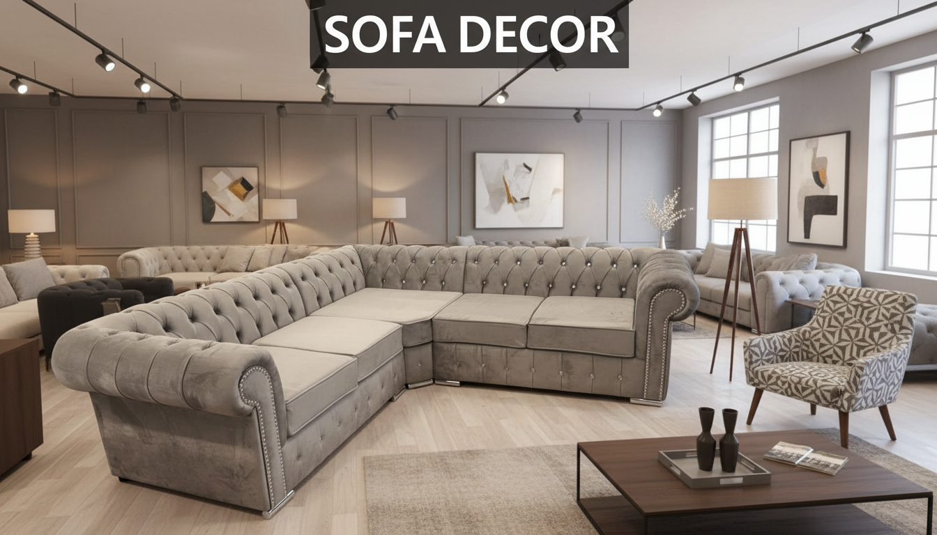 BLUE PLUSH VELVET FABRIC BEPOKE DESIGN CHESTERFIELD SOFA