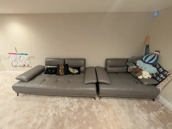 Grey Sofology Leather Sofa (Brand New)