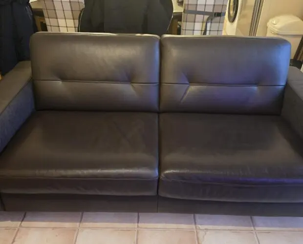 Natuzzi, Chocolate Brown, Double Sofa Bed and 2 seater suite