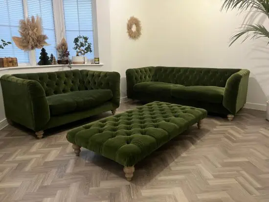 Bespoke Tedrad Sofa set- Green Velvet