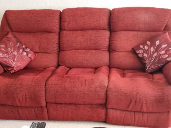 DFS - Maroon- Laz-e-boy 3 & 2 seater sofa.