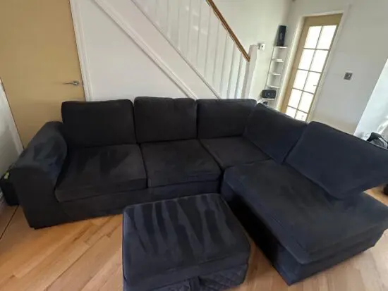 DFS Black Corner sofa