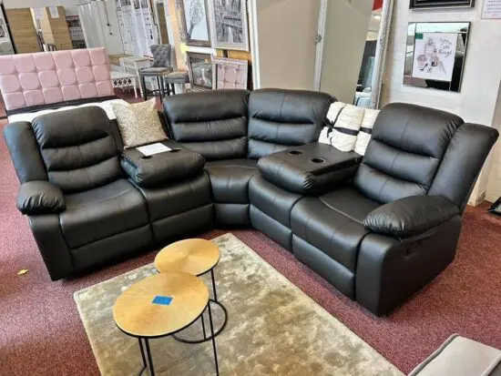 DFS Leather 5x Roma Recliner Colour Black