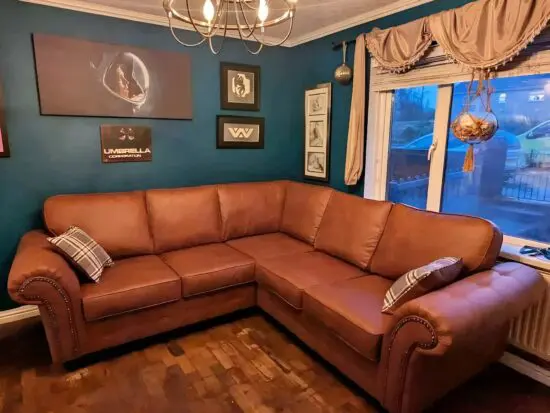 5 x Seater Leather Corner Sofa