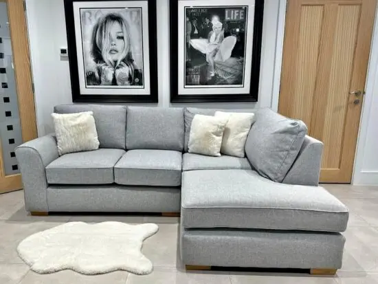 DFS Grey Orka Corner Sofa