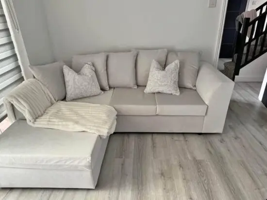 DFS grey Orka corner sofa