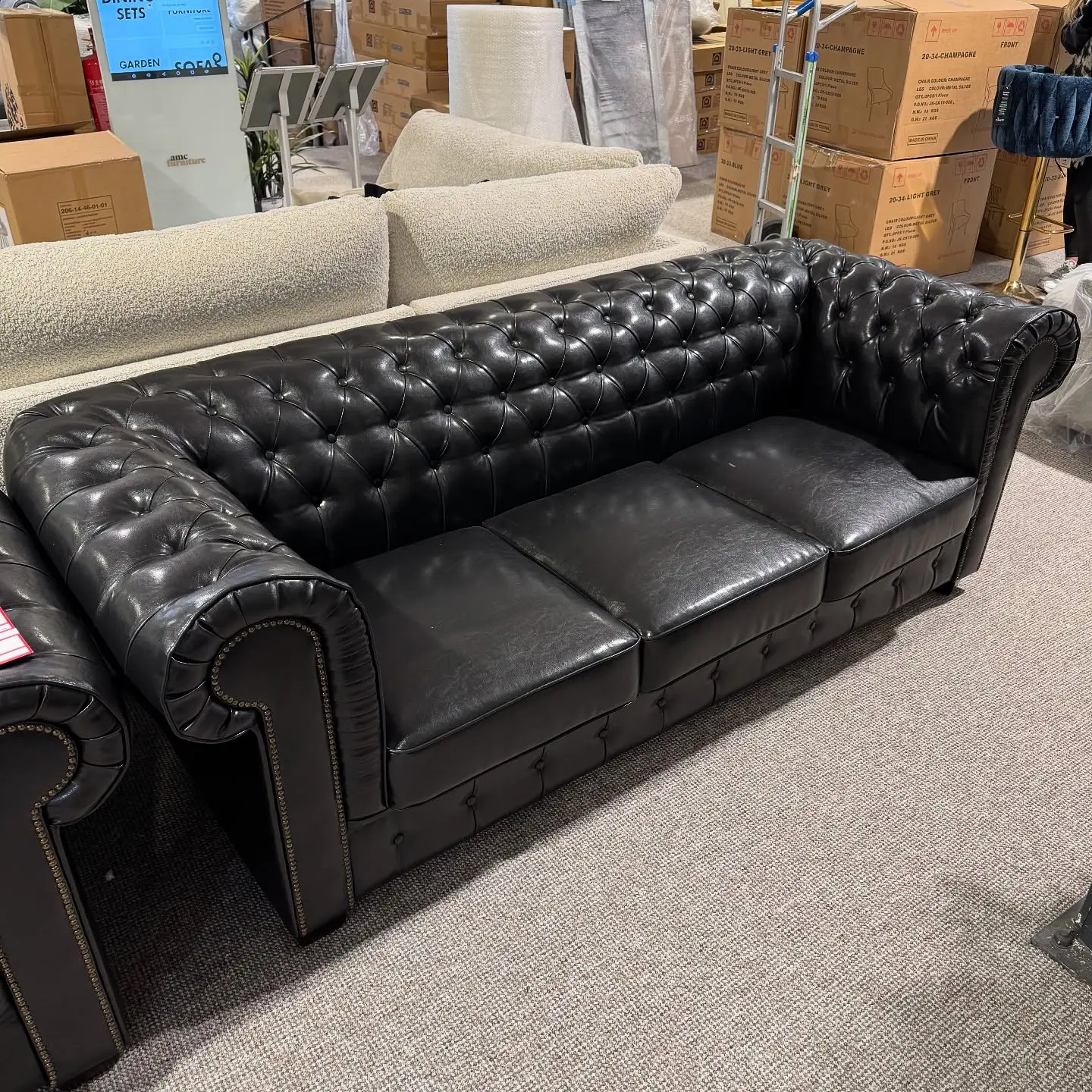 Chesterfield Leather 3x seater Sofa & 2x Seater Sofa Set