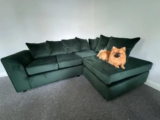 SCS Emerald Green Corner Sofa