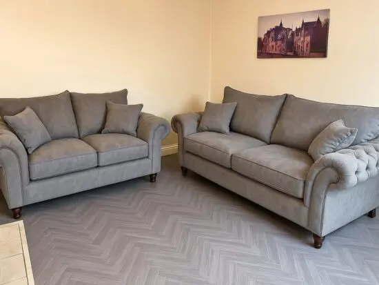 DFS!!! Grey 2x seater and 3x seater Nicole Sofa