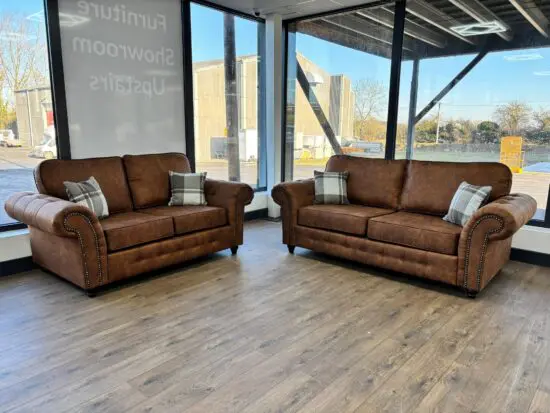 Oakland Leather 3 seater Sofa & 2 Seater Sofa Set