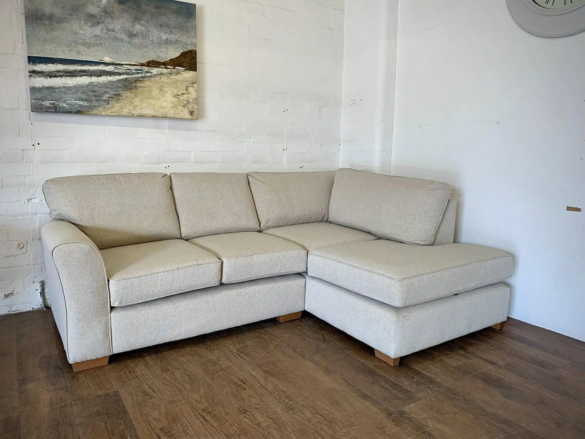 Next Brand || Stamford L-Shaped Beige Corner Sofa For Sale