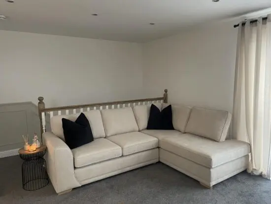 DFS Cream Orka 4 Seater L Shape Corner Sofa