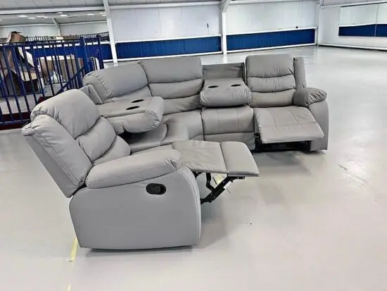 DFS Roma Recliner 3 seater sofa and 2 seater sofa in grey color