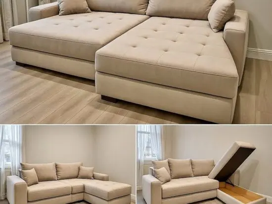 L Shaped Sofa Bed With Storage
